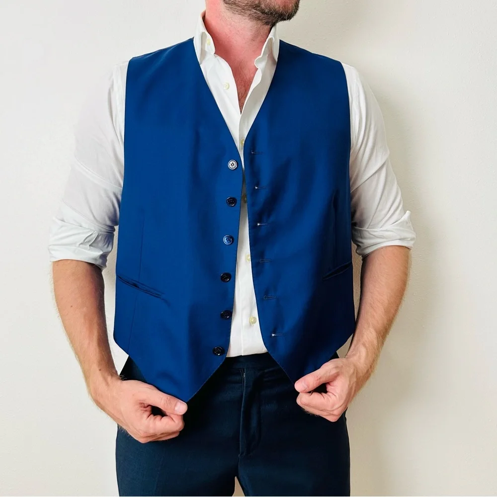 Icon Satin royal blue formal vest